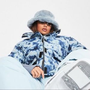Missguided Weatherproof Snow tie dye ski jacket